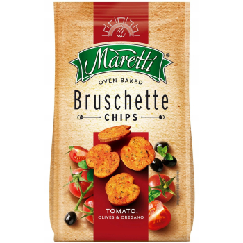 BRUSCHETTE CHIPS MARETTI POMIDOR-OLIWKI-OREGANO 70G