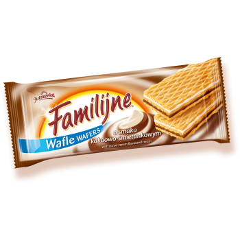 JUTRZENKA WAFLE FAMILIJNE KAKAOWO ŚMIETANKOWE 180G