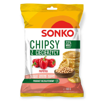 SONKO CHIPSY CIECIERZYCA PAPRYKA  60G