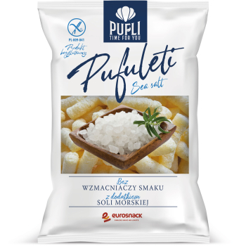 EUROSNACK CHRUPKI KUKURYDZIANE PUFULETI SÓL MORSKA   80G