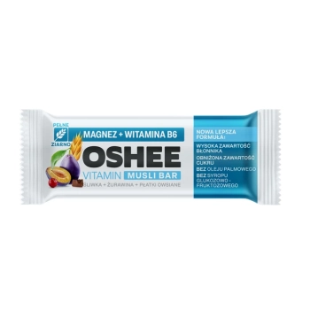 OSHEE BATON VITAMIN MUSLI MAGNEZ WITAMINA B6  ŚLIWKA ŻURAWINA 25x40G