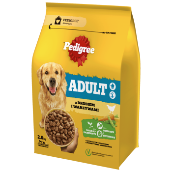PEDIGREE KARMA DRÓB WARZYWA SUCHA  2,6KG