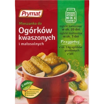 PRYMAT PRZYPRAWA DO OGÓRKOW KWASZONYCH I MAŁOSOLNYCH 40G