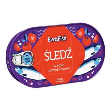 EVRA FISH ŚLEDŹ W POMIDORZE         170G