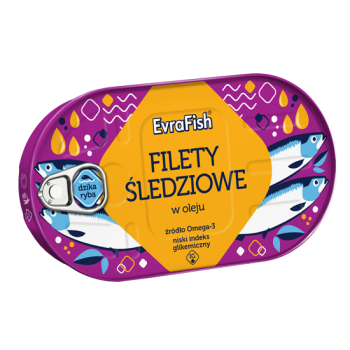 EVRA FISH FILET ŚLEDŹ W OLEJU         170G
