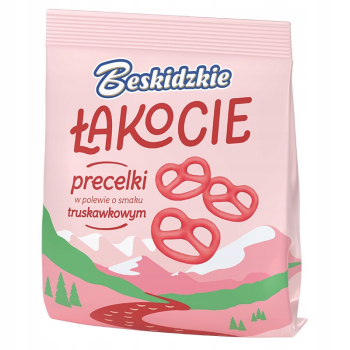 Beskidzkie Łakocie Precelki o smaku truskawkowym