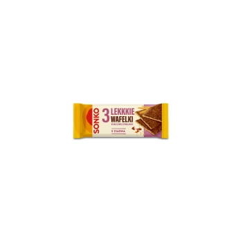 SONKO 3 WAFELKI LEKKIE 3 ZIARNA W CZEKOLADZIE MLECZNEJ 11x36G