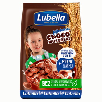 LUBELLA PŁATKI MUSZELKI CZEKOLADOWE 250G