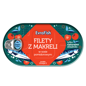 EVRA FISH FILET MAKRELA W POMIDORZE   170G