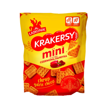 Lajkonik Krakersy mini czerwona papryka 100 g