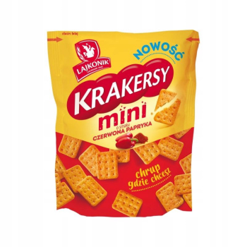 Lajkonik Krakersy mini czerwona papryka 100 g