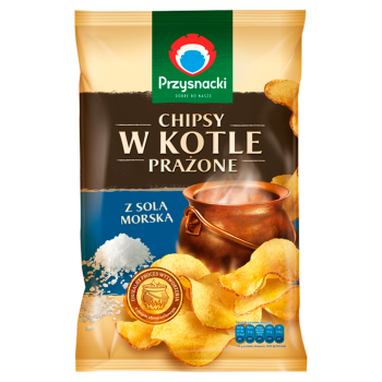 CHIPSY PRZYSNACKI W KOTLE SOL MORSKA 125G