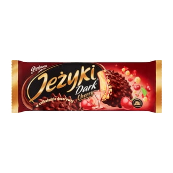 GOPLANA CIASTKA JEŻYKI DARK CHERRY  140G