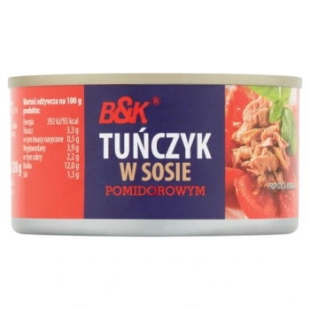 B&K TUŃCZYK W SOSIE POMIDOROWYM   185G