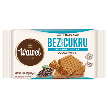 WAWEL CIASTKA WAFLE BEZ CUKRU KAKAOWE  110G