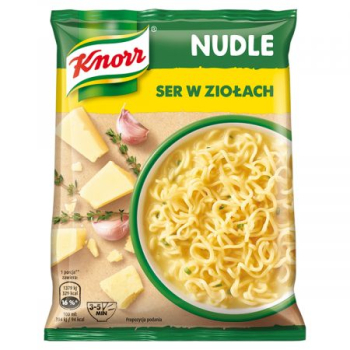 KNORR ZUPA BŁYSKAWICZNA NUDLE SER W ZIOŁACH 61G
