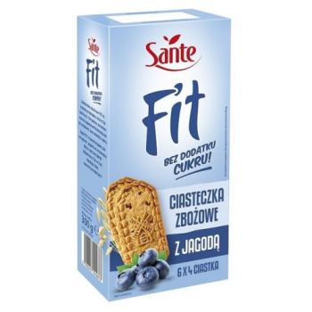 SANTE CIASTKA FIT ZBOŻOWE Z JAGODĄ 300G