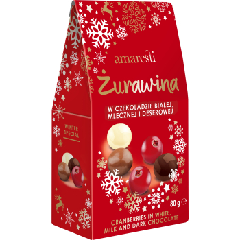 AMARESTI ŻURAWINA W CZEKOLADZIE      80G