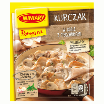 WINIARY POMYSŁ NA KURCZAKA  Z PIECZARKAMI  32G
