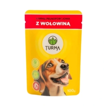 MOKRA KARMA TURNA DLA PSA SASZETKA Z WOŁOWINĄ        100G