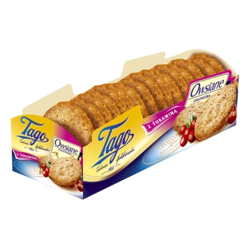 TAGO CIASTKA OWSIANE Z ŻURAWINĄ   185G