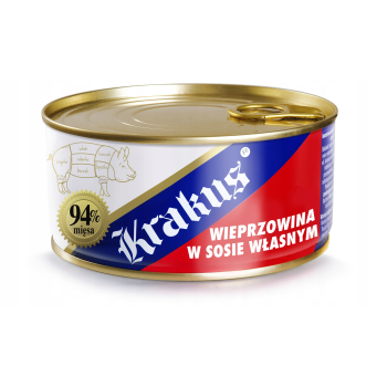 KRAKUS KONSERWA WIEPRZOWINA W SOSIE WŁASNYM 300G