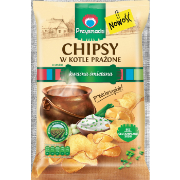 CHIPSY PRZYSNACKI W KOTLE KWASNA SMIETANA 125G