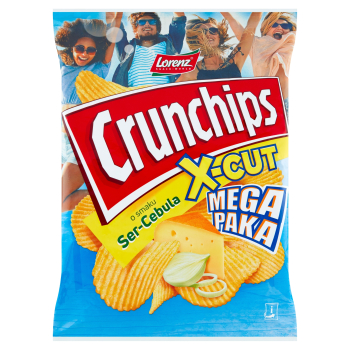 CHIPS CRUNCHIPS 200G X-CUT SER CEBULA