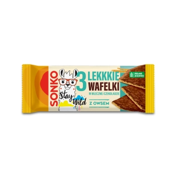 SONKO 3 WAFELKI LEKKIE Z OWSEM W CZEKOLADZIE MLECZNEJ 11x36G