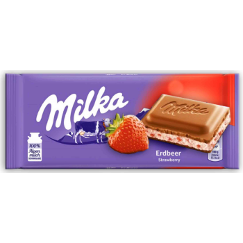 MILKA CZEKOLADA  TRUSKAWKOWA          100G