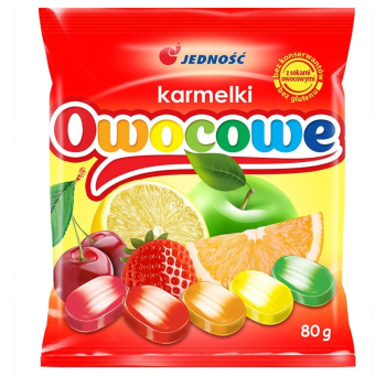 JEDNOŚĆ KARMELKI OWOCOWE       80G