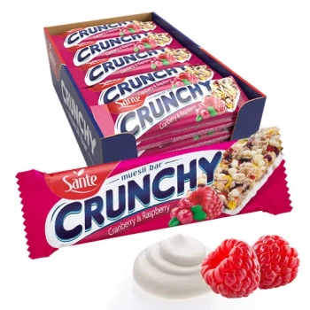 SANTE BATON CRUNCHY ŻURAWINA MALINA WANILIA   40G
