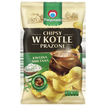 CHIPSY PRZYSNACKI W KOTLE KWASNA SMIETANA 125G