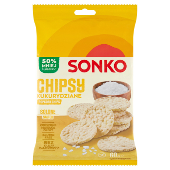 Sonko. Chipsy kukurydziane solone 60 g.
