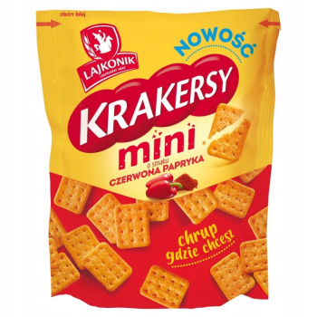 Lajkonik Krakersy mini czerwona papryka 100 g