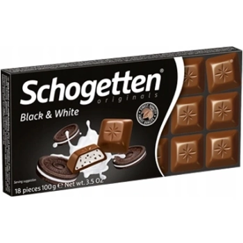 SCHOGETTEN CZEKOLADA BLACK WHITE           100G
