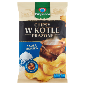 CHIPSY PRZYSNACKI W KOTLE SOL MORSKA 125G