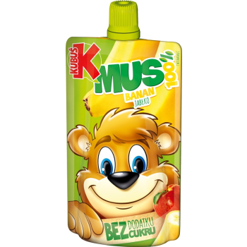 KUBUŚ MUS 100% BANAN JABŁKO 12x100G