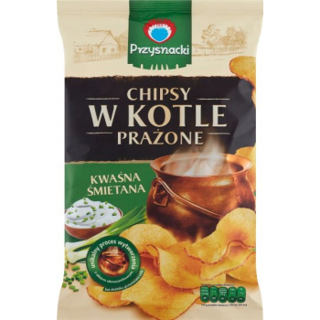 CHIPSY PRZYSNACKI W KOTLE KWASNA SMIETANA 125G