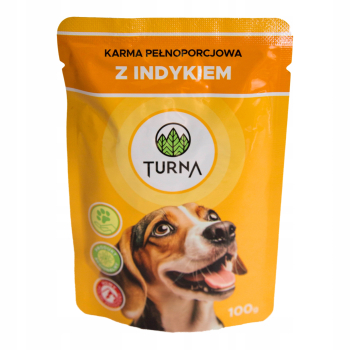 MOKRA KARMA TURNA DLA PSA  SASZETKA Z INDYKIEM   100G