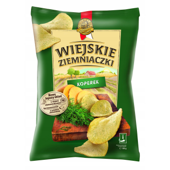 Chipsy Wiejskie Ziemniaczki koperek 130 g