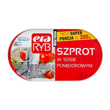 ERA RYB MEGA SZPROT W POMIDORACH   300G