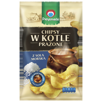 CHIPSY PRZYSNACKI W KOTLE SOL MORSKA 125G