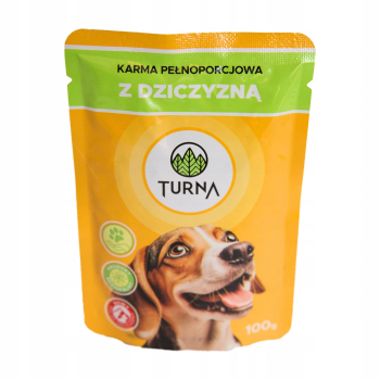 MOKRA KARMA TURNA DLA PSA SASZETKA Z DZICZYZNĄ       100G