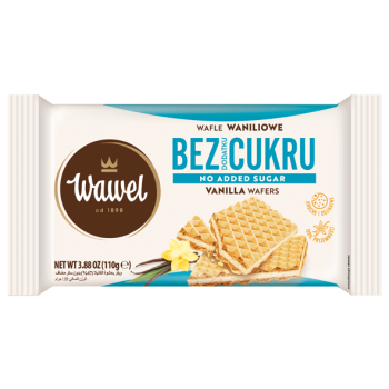 WAWEL CIASTKA WAFLE BEZ CUKRU WANILIA  110G