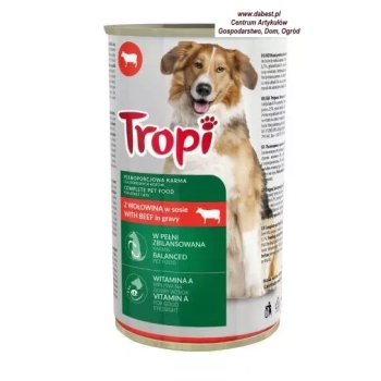 TROPI KARMA Z WOŁOWINĄ PUSZKA  1250G
