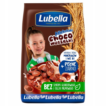 LUBELLA PŁATKI MUSZELKI CZEKOLADOWE  500G