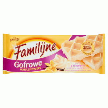 JUTRZENKA WAFLE FAMILIJNE GOFROWE WANILIA  130G