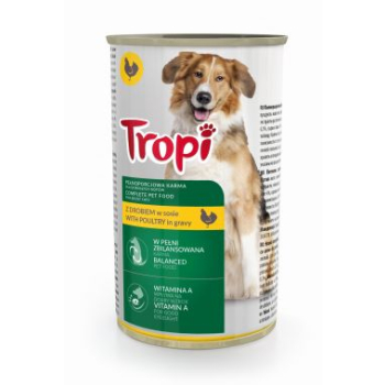 TROPI KARMA Z DROBIEM PUSZKA 1250G