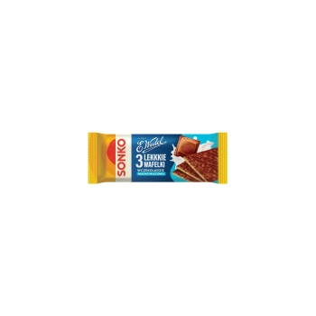 SONKO 3 WAFELKI LEKKIE W CZEKOLADZIE MOCNO MLECZNEJ  11x36G